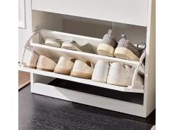 Móvel De Arrumação|Sapateira|Sobuy armário de sapatos, Armário de sapatos estreito, armário para sapatos FSR180-W Branco