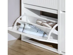 Móvel De Arrumação|Sapateira|Sobuy armário de sapatos, Armário de sapatos estreito, armário para sapatos FSR165-H-W Branco