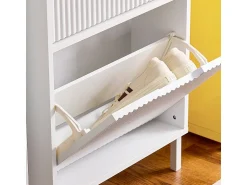 Móvel De Arrumação|Sapateira*Sobuy armário de sapatos, Armário de sapatos estreito, armário para sapatos FSR177-W Branco