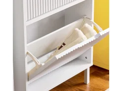 Móvel De Arrumação|Sapateira*Sobuy armário de sapatos, Armário de sapatos estreito, armário para sapatos FSR177-W Branco