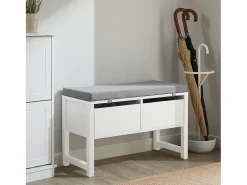 Móvel De Arrumação|Sapateira|Sobuy Armário de sapatos com prateleira, banco, Banco com sapateira FSR88-W Branco