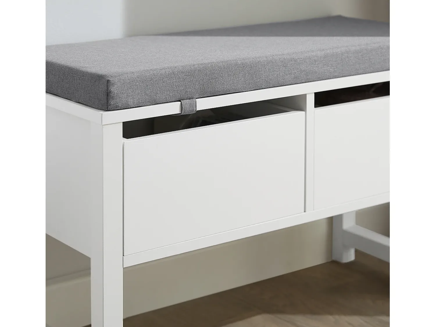 Móvel De Arrumação|Sapateira|Sobuy Armário de sapatos com prateleira, banco, Banco com sapateira FSR88-W Branco