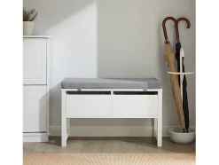 Móvel De Arrumação|Sapateira|Sobuy Armário de sapatos com prateleira, banco, Banco com sapateira FSR88-W Branco