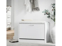 Online Sobuy Armário de sapatos com prateleira, banco, Banco com sapateira FSR16-W Branco