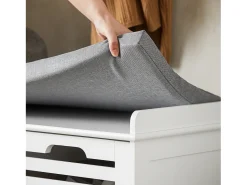 Discount Sobuy Armário de sapatos com prateleira, banco, Banco com sapateira FSR23-K-W Branco
