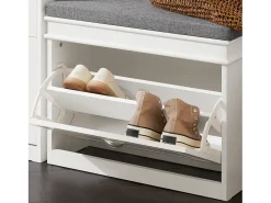 Móvel De Arrumação|Sapateira|Sobuy Armário de sapatos com prateleira, banco, Banco com sapateira FSR82-L-W Branco