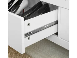 Móvel De Arrumação|Sapateira|Sobuy Armário de sapatos com prateleira, banco, Banco com sapateira FSR74-W Branco
