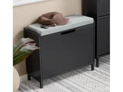 Online Sobuy Armário de sapatos com prateleira, banco, Banco com sapateira FSR151-K-SCH Preto