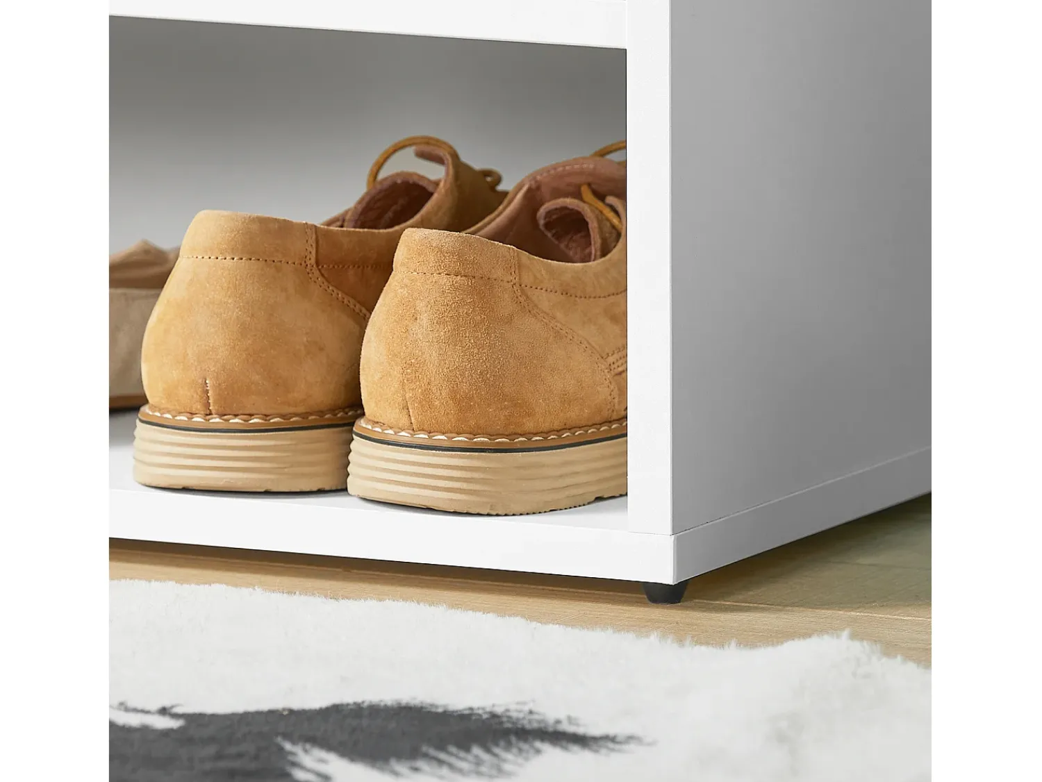 Móvel De Arrumação|Sapateira|Sobuy Armário de sapatos com prateleira, banco, Banco com sapateira FSR25-W Branco