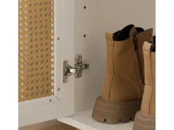 Sobuy Armário de sapatos com prateleira, banco, Banco com sapateira FSR128-W^ Móvel De Arrumação|Sapateira