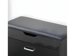 Discount Sobuy Armário de sapatos com prateleira, banco, Banco com sapateira FSR95-SCH Preto