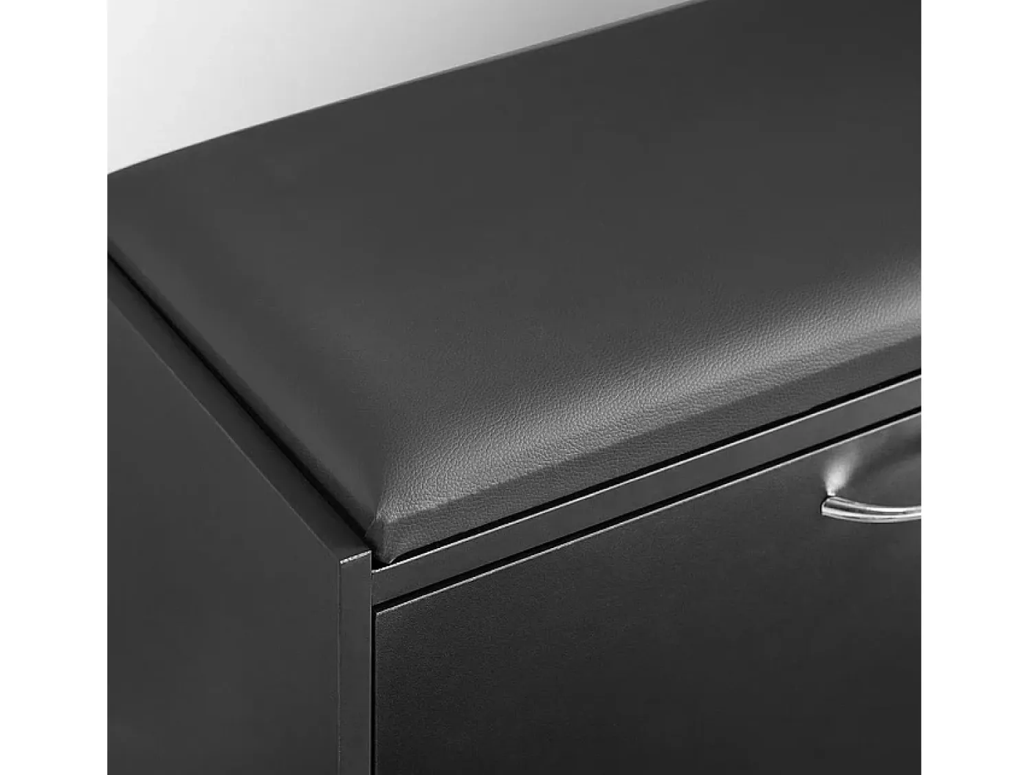 Móvel De Arrumação|Sapateira|Sobuy Armário de sapatos com prateleira, banco, Banco com sapateira FSR16-SCH Preto
