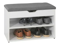 New Sobuy Armário de sapatos com prateleira, banco, Banco com sapateira FSR25-HG Cinzento