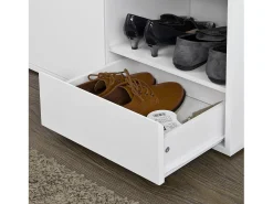 Online Sobuy Armário de sapatos com prateleira, banco, Banco com sapateira FSR37-W Branco