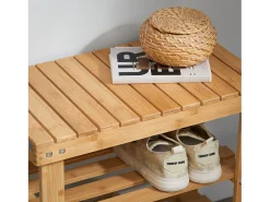 Móvel De Arrumação|Sapateira*Sobuy Armário de sapatos com prateleira, banco, Banco com sapateira FSR02-K-N Natural claro