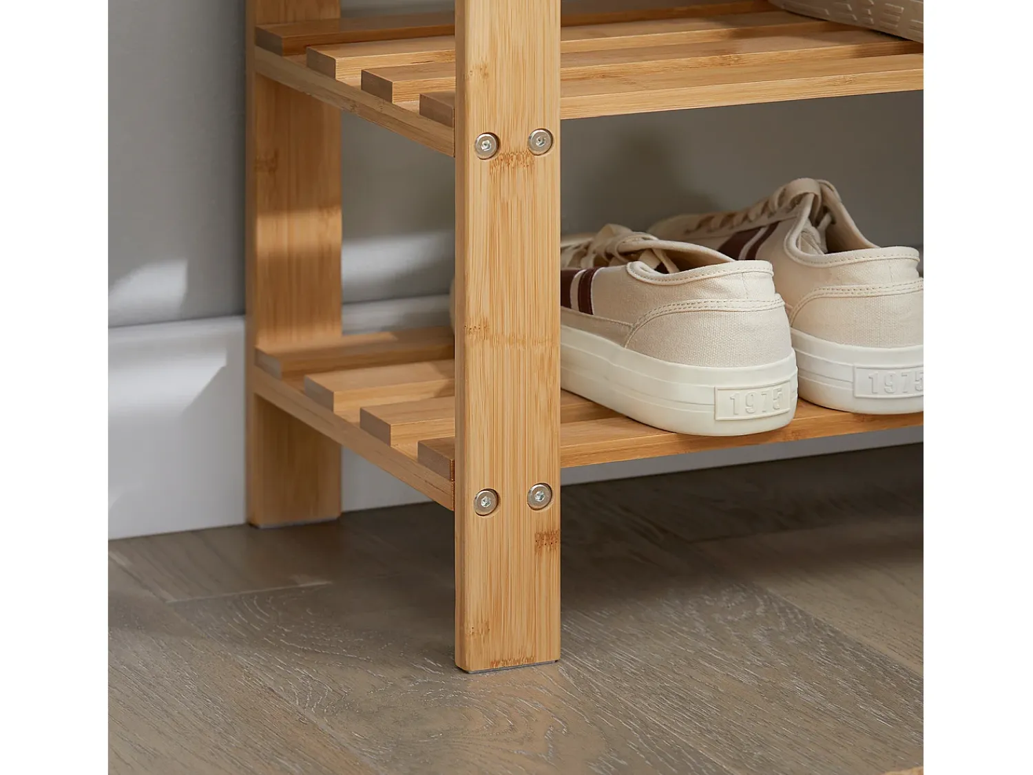 Móvel De Arrumação|Sapateira*Sobuy Armário de sapatos com prateleira, banco, Banco com sapateira FSR02-K-N Natural claro