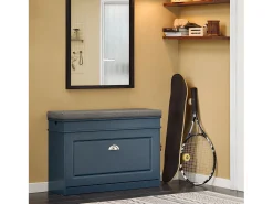 New Sobuy Armário de sapatos com prateleira, banco, Banco com sapateira FSR82-L-B Azul