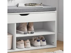Outlet Sobuy Armário de sapatos com prateleira, banco, Banco com sapateira FSR45-HG Cinzento