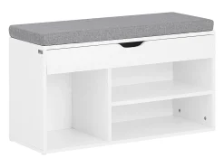 Outlet Sobuy Armário de sapatos com prateleira, banco, Banco com sapateira FSR45-HG Cinzento