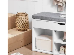 Outlet Sobuy Armário de sapatos com prateleira, banco, Banco com sapateira FSR45-HG Cinzento