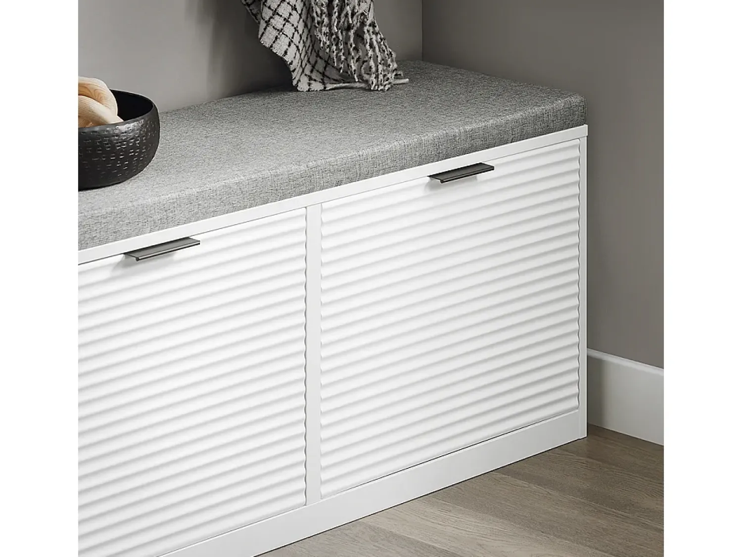 New Sobuy Armário de sapatos com prateleira, banco, Banco com sapateira FSR147-W Branco