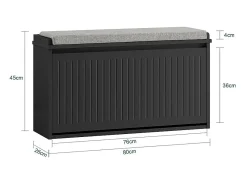 Sobuy Armário de sapatos com prateleira, banco, Banco com sapateira FSR98-L-SCH^ Móvel De Arrumação|Sapateira