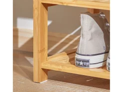 Móvel De Arrumação|Sapateira*Sobuy Armário de sapatos com prateleira, banco, Banco com sapateira FSR49-N Natural escuro