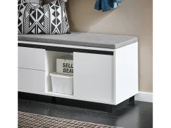 Móvel De Arrumação|Sapateira*Sobuy Armário de sapatos com prateleira, banco, Banco com sapateira FSR176-W Branco