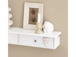 Consola*Sobuy Armário Suspenso com Espelho de 43cm Branco