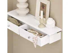 Consola*Sobuy Armário Suspenso com Espelho de 43cm Branco