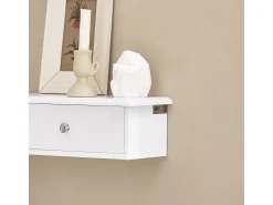 Consola*Sobuy Armário Suspenso com Espelho de 43cm Branco