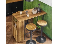 Móvel De Bar*Sobuy balcão, Balcão de cozinha, Balcão de cozinha alto FWT98-PF Castanho