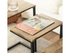Sale Sobuy borda de apoio, mesa auxiliar, Mesa auxiliar de sofá FBT102-F Natural escuro