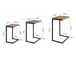 Sale Sobuy borda de apoio, mesa auxiliar, Mesa auxiliar de sofá FBT102-F Natural escuro
