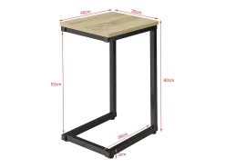 Outlet Sobuy borda de apoio, mesa auxiliar, Mesa auxiliar de sofá FBT44-N Natural claro