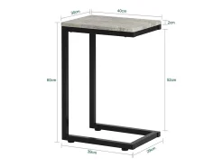 Hot Sobuy borda de apoio, mesa auxiliar, Mesa auxiliar de sofá FBT44-HG Cinzento