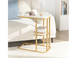 Mesa De Apoio*Sobuy borda de apoio, mesa auxiliar, Mesa auxiliar de sofá FBT110-G Dourado