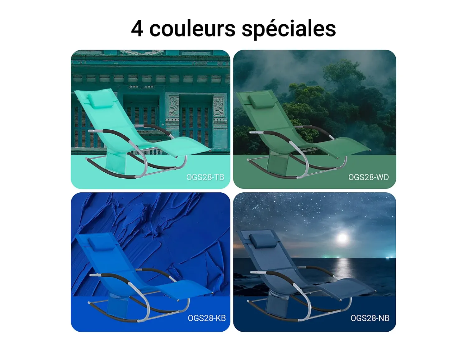 Discount Sobuy cadeira de balanço, cadeira de jardim, cadeira de jardim exterior OGS28-NB Azul escuro