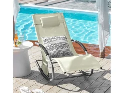 Sobuy cadeira de balanço, cadeira de jardim, cadeira de jardim exterior OGS28-MI^ Poltrona