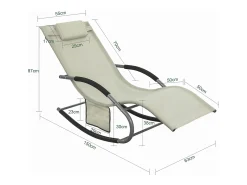 Sobuy cadeira de balanço, cadeira de jardim, cadeira de jardim exterior OGS28-MI^ Poltrona