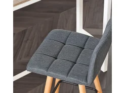 Sobuy cadeira dobrável, cadeira dobrável confortável, cadeira dobrável de madeira FST50-DGx2 Cinzento