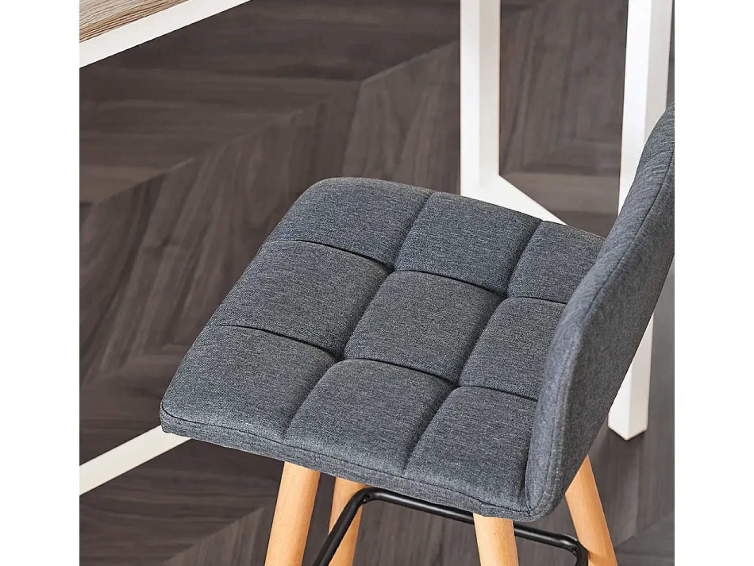 Sobuy cadeira dobrável, cadeira dobrável confortável, cadeira dobrável de madeira FST50-DGx2 Cinzento