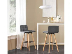 Sobuy cadeira dobrável, cadeira dobrável confortável, cadeira dobrável de madeira FST50-DGx2 Cinzento
