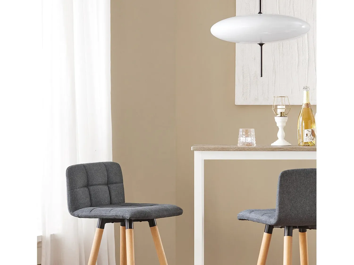 Sobuy cadeira dobrável, cadeira dobrável confortável, cadeira dobrável de madeira FST50-DGx2 Cinzento