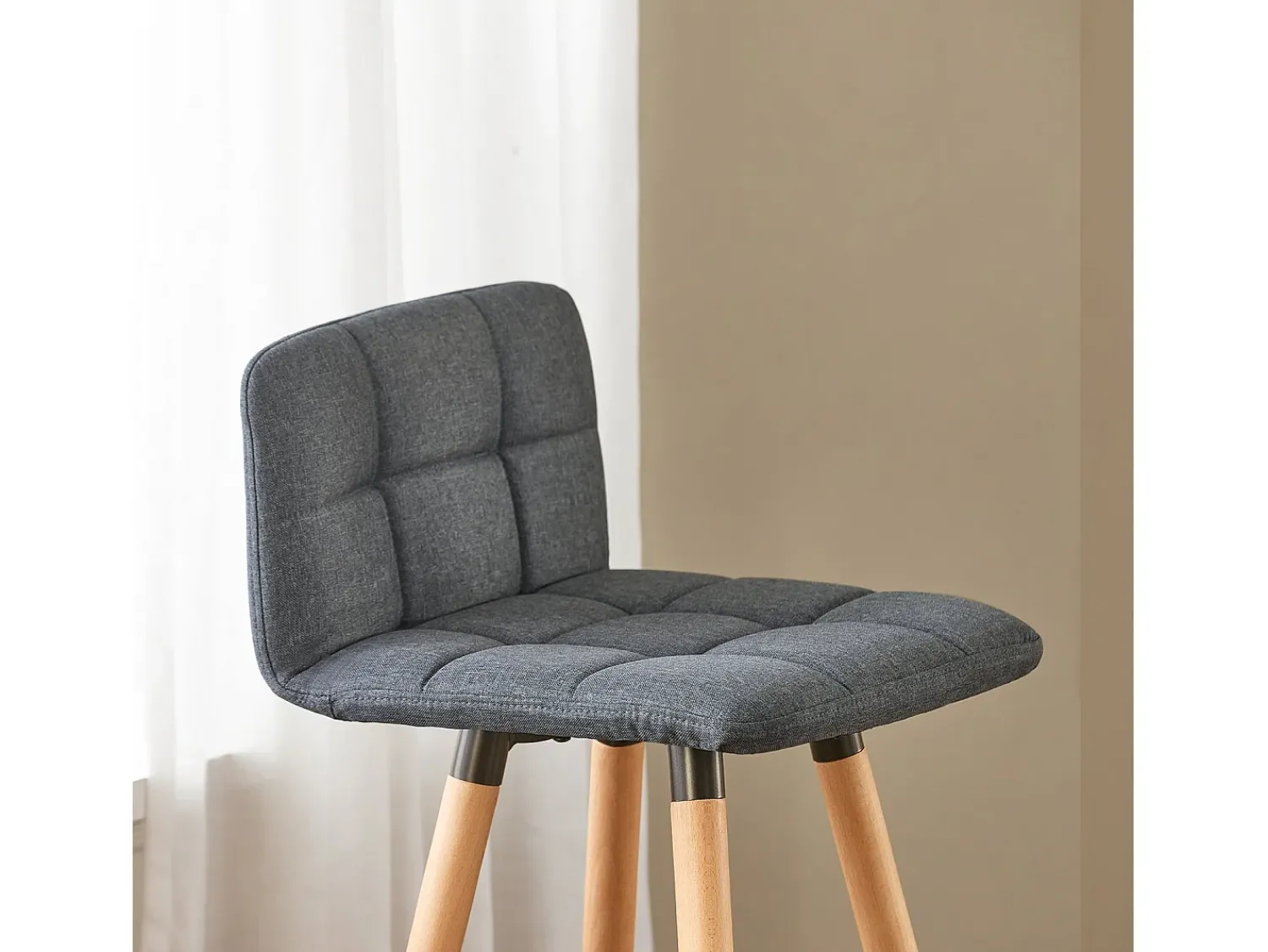 Sobuy cadeira dobrável, cadeira dobrável confortável, cadeira dobrável de madeira FST50-DGx2 Cinzento