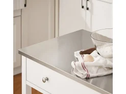 Sobuy Carrinho de Cozinha com Rodas, em Aço Inoxidável^ Móvel De Arrumação