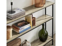 Consola*Sobuy Complexo de console, consola, Consola de entrada FSB49-PZ Natural escuro