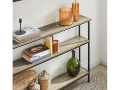Consola*Sobuy Complexo de console, consola, Consola de entrada FSB49-PZ Natural escuro