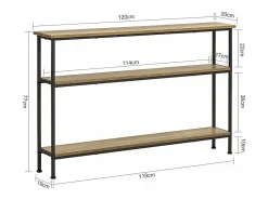 Consola*Sobuy Complexo de console, consola, Consola de entrada FSB49-PZ Natural escuro