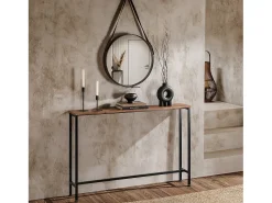 Consola*Sobuy Complexo de console, consola, Consola de entrada FSB19-XL-N Natural escuro
